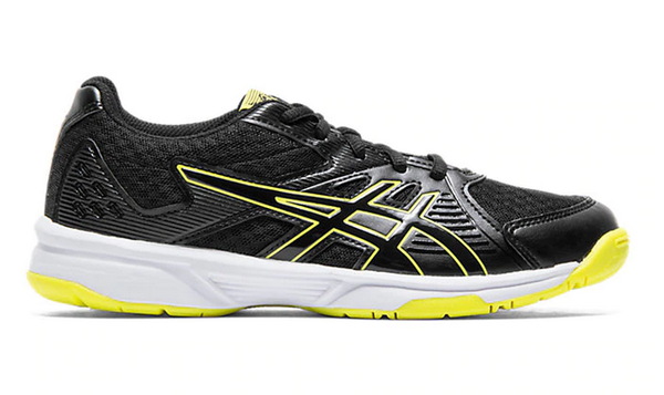 Asics Upcourt 3 -Lasten sis&auml;pelikenk&auml;, musta/keltainen